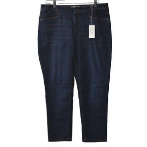 J Jill Smooth Fit Denim Jeans Womens 14P Slim Ankle Dark Wash